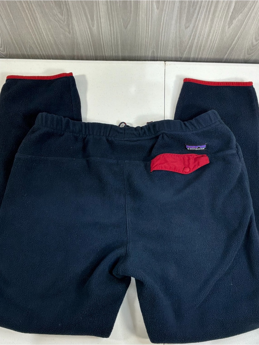 Patagonia Synchilla Snap T Pants Mens Large Navy Blue Fleece Sweatpants